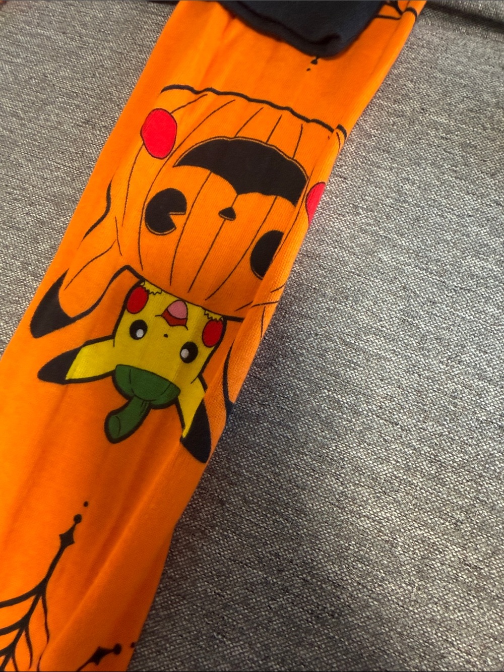 Pokemon Halloween Pumpkin Pikachu Pajama Set - Black & Orange